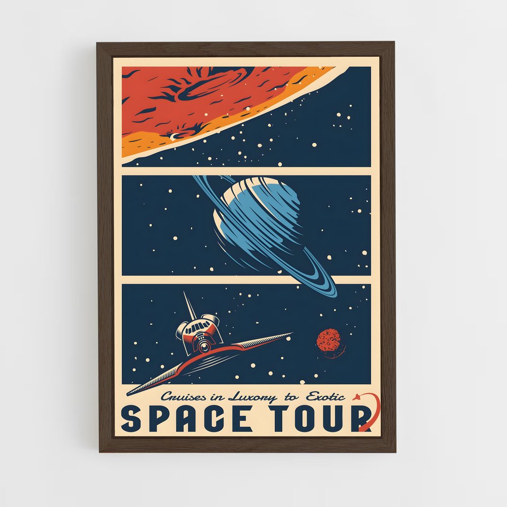 Poster Captivant affiches rétro de l'espace – affiche Espace rétro (vue 5)